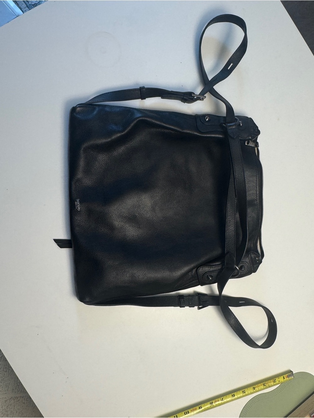 Authentic Botkier Chelsea convertible Hobo Backpack, sleek black pebble leather - Picture 2 of 16